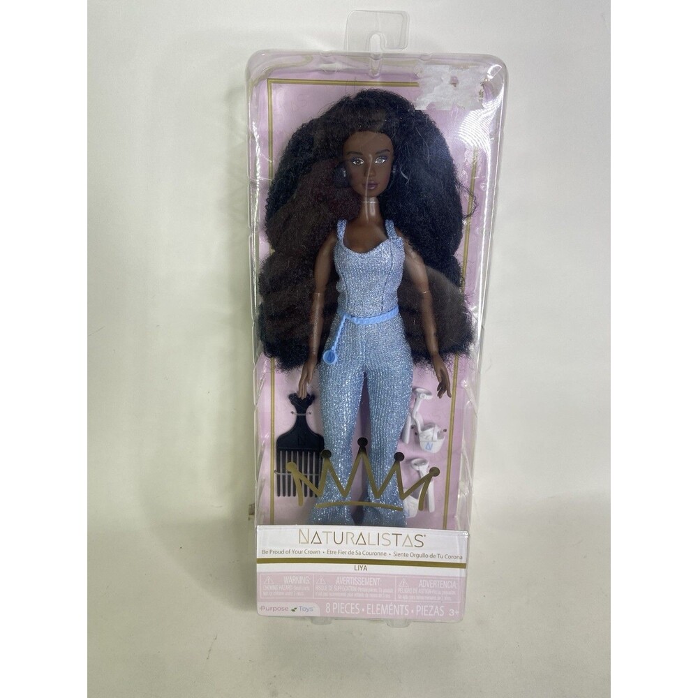 Naturalistas Crown Collection Liya Fashion Doll 11.5in Textured Black Hair NEW